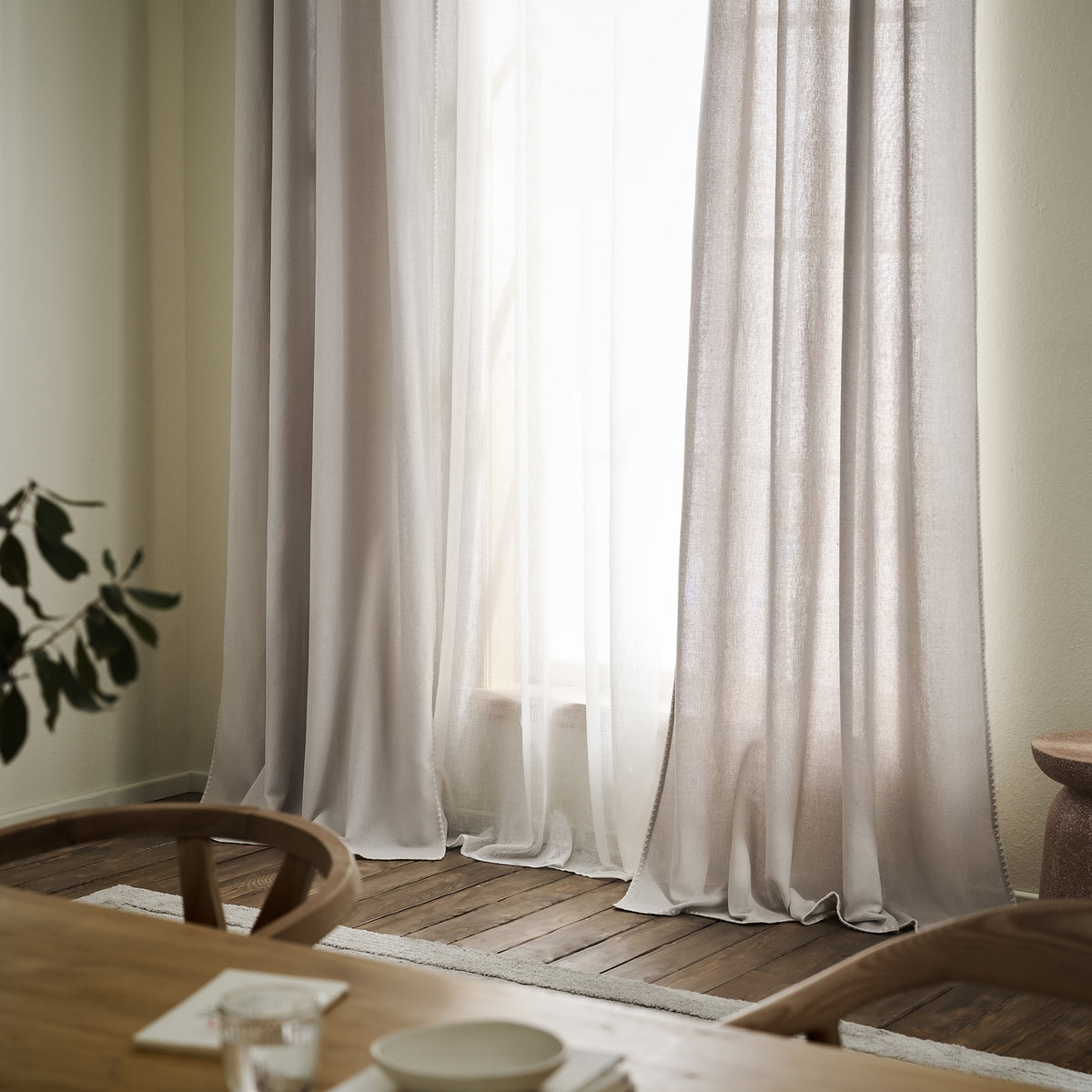 Curtain with studs 140x280cm Pundo Water Grey 436/34