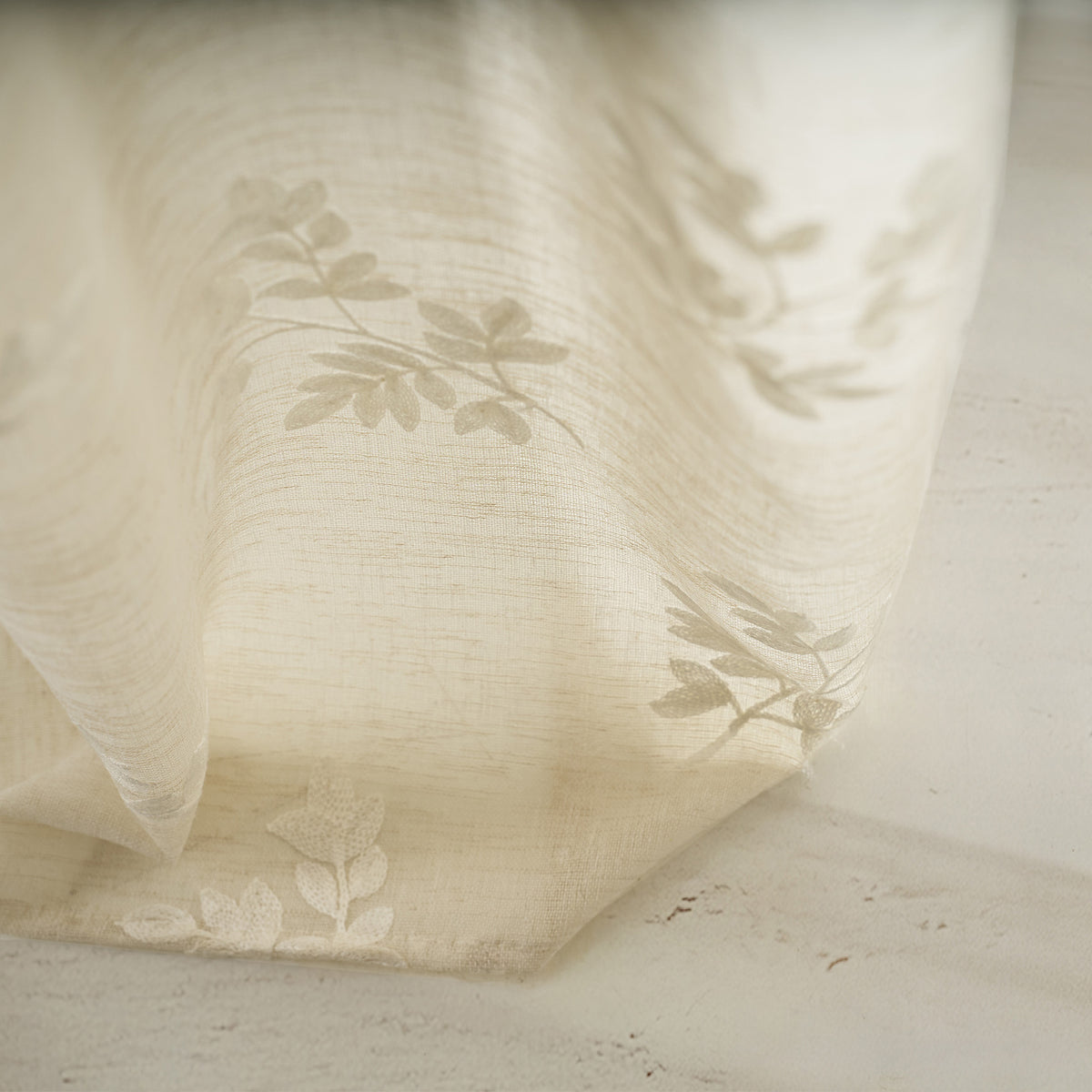 Curtain with grommet 140x280cm Leaf Beige 532/06