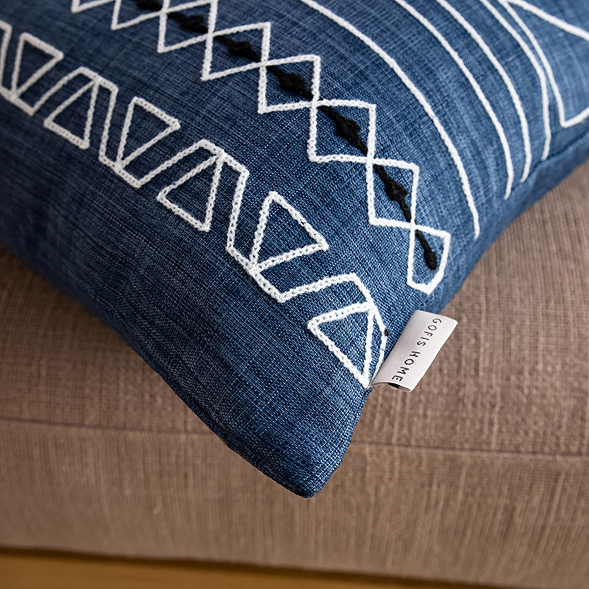 Μαξιλαροθήκη 43x43cm Edna Blue Jean 162