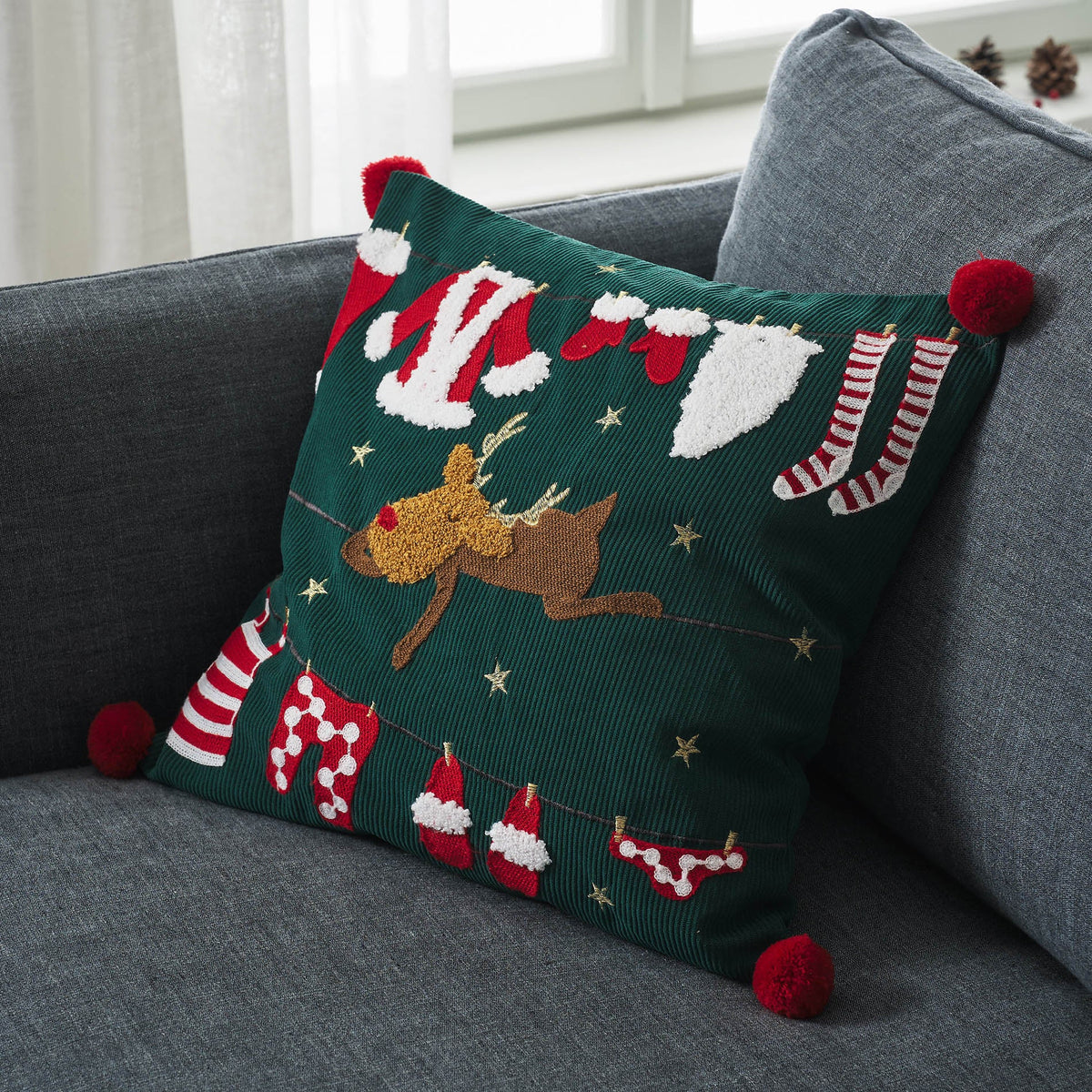 Μαξιλαροθήκη 43x43cm Xmas 387