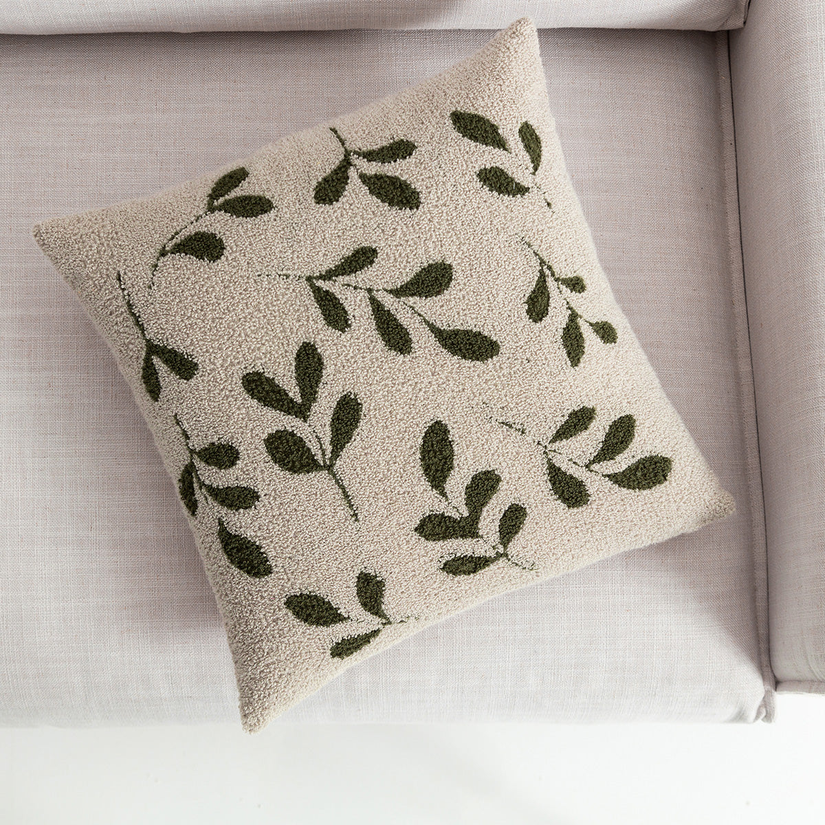 Pillowcase 43x43cm Herbal Beige/Pine Green 705/ 06
