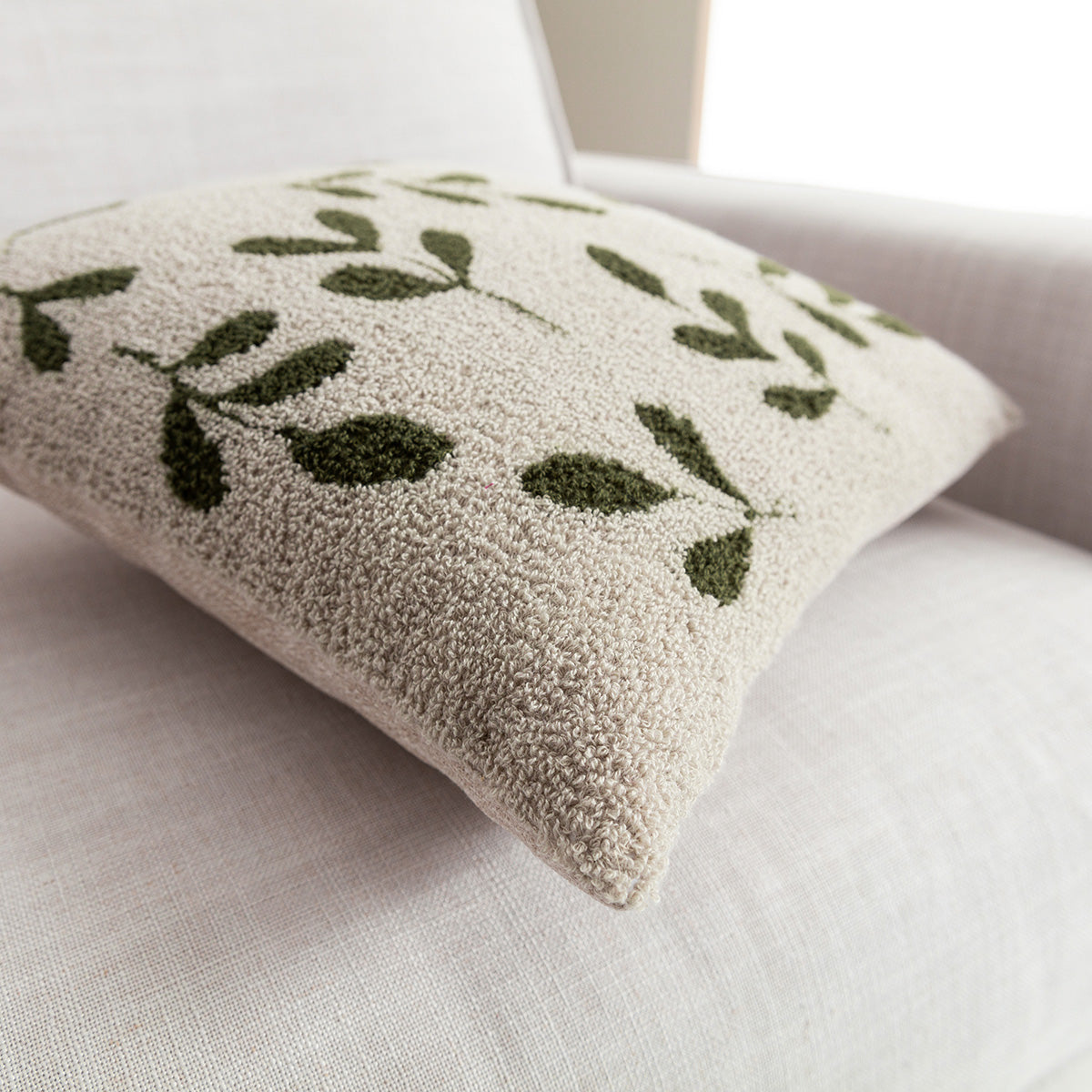 Pillowcase 43x43cm Herbal Beige/Pine Green 705/ 06