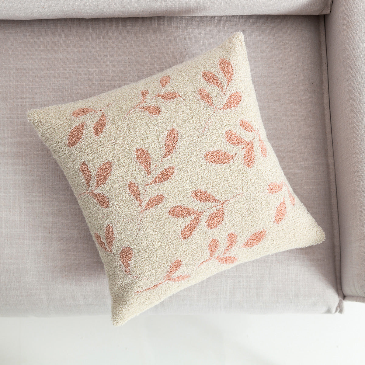 Pillowcase 43x43cm Herbal Ecru/Salmon 705/ 31