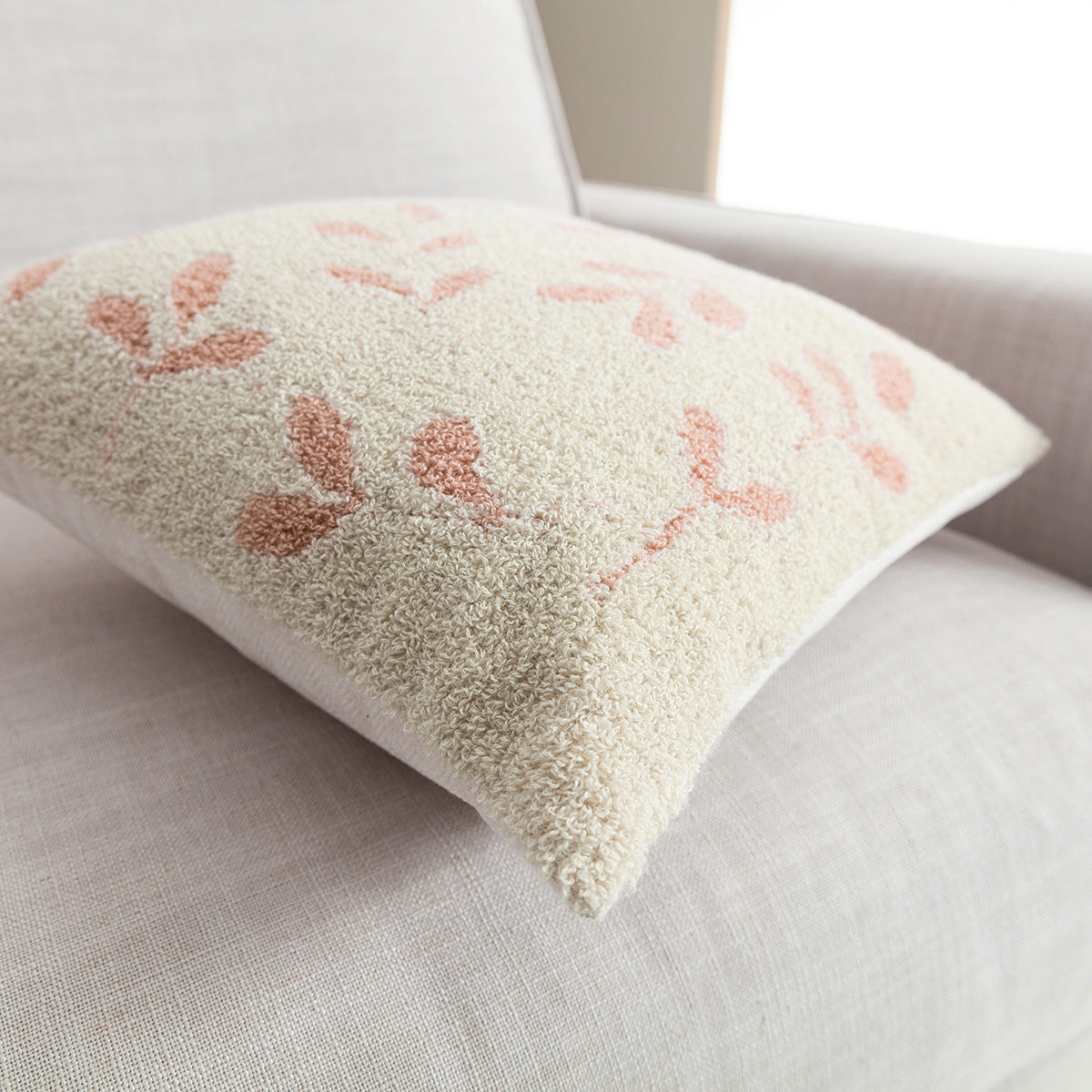 Pillowcase 43x43cm Herbal Ecru/Salmon 705/ 31