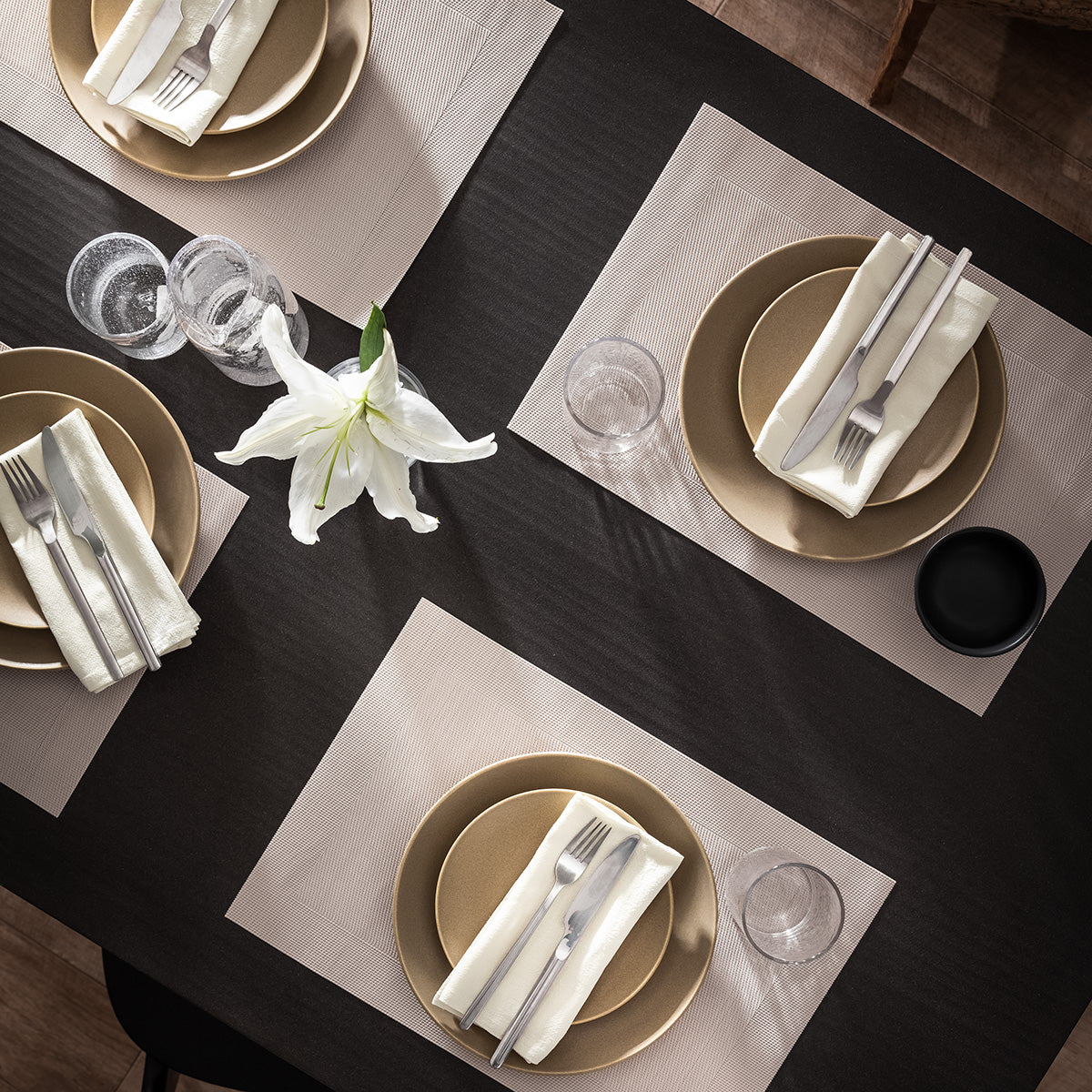 Σετ 4τεμ Σουπλά με 4τεμ πετσέτες 30x46cm Waverly Shell Beige 132/06