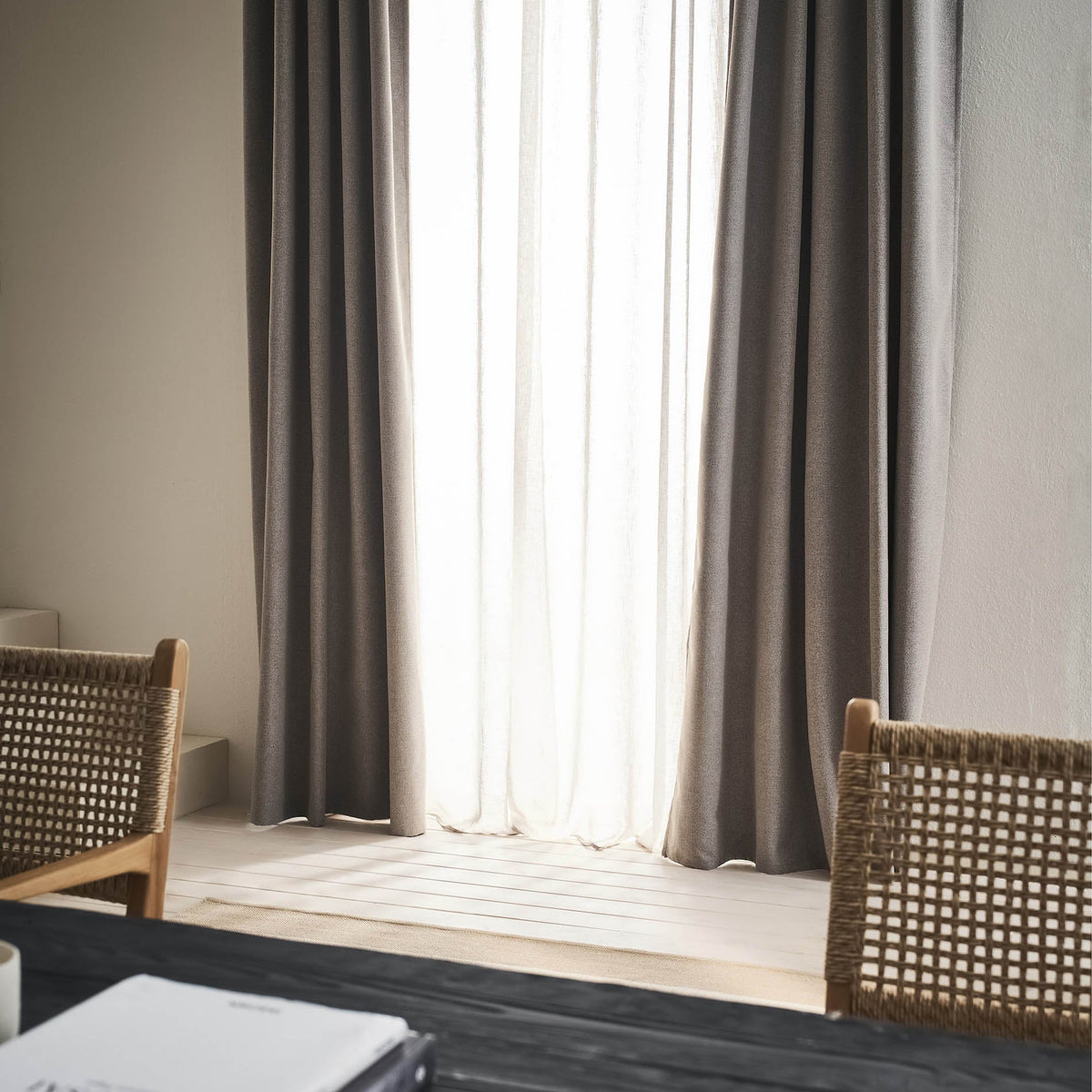 Blackout curtain with slats 155x280cm Nap Elephant Grey 129