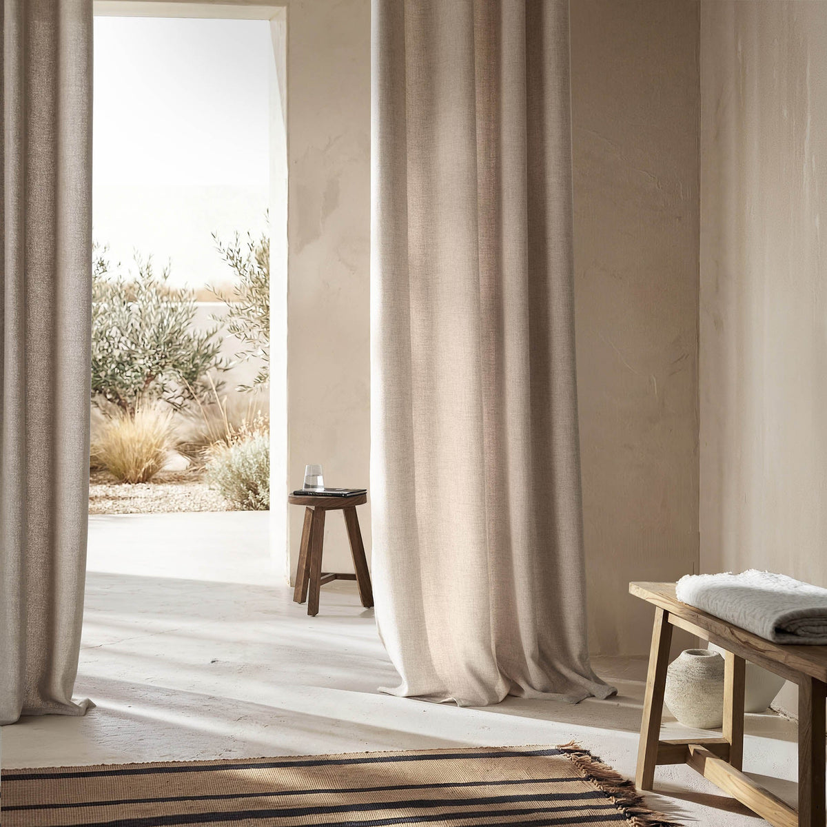 Κουρτίνα με τρουκς 140x280cm Magna Beige 495