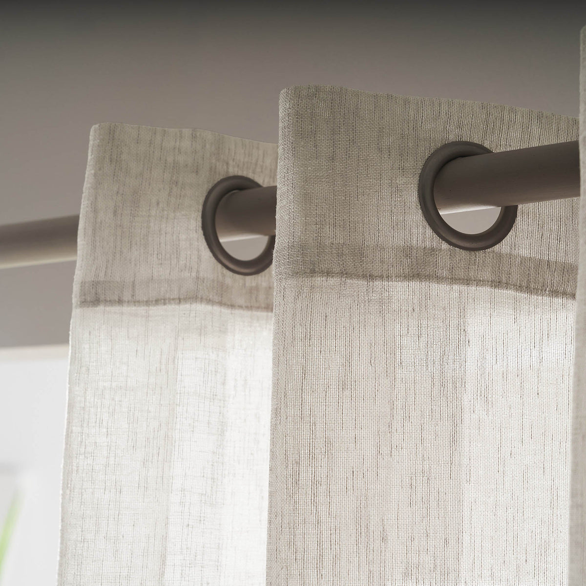 Combe Cloud Grey 502 Curtain with Studs