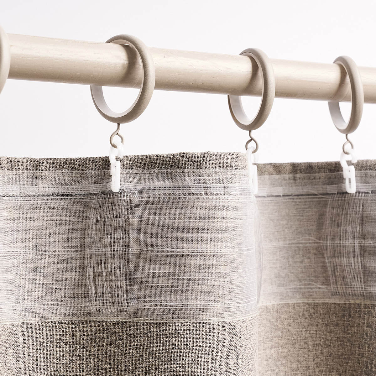 Κουρτίνα με σιρίτι Combe Beige SS24 502/06
