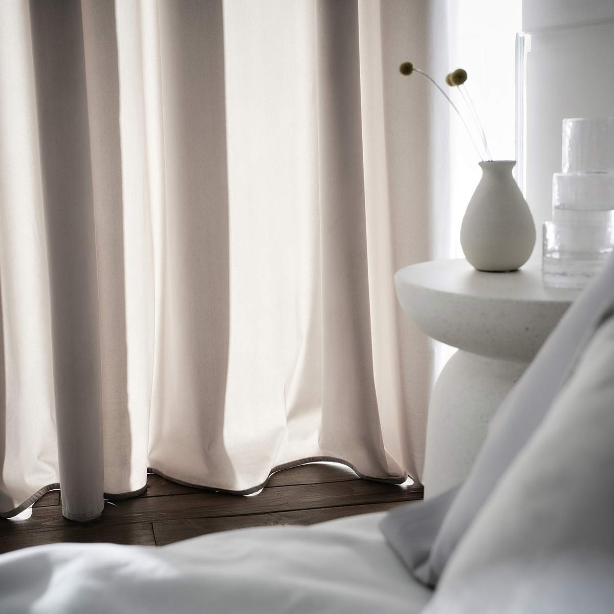 Curtain with studs Winter Water Grey 711/34