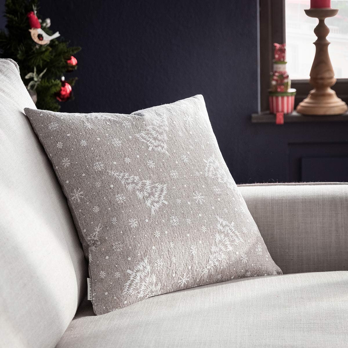 Pillowcase 43x43cm Xmas lurex 094