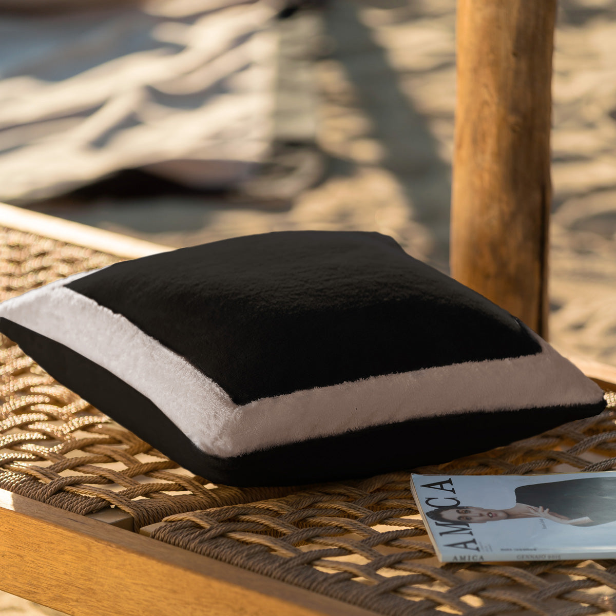 Pillowcase 43x43cm Black Coal / Sand 519/ 14