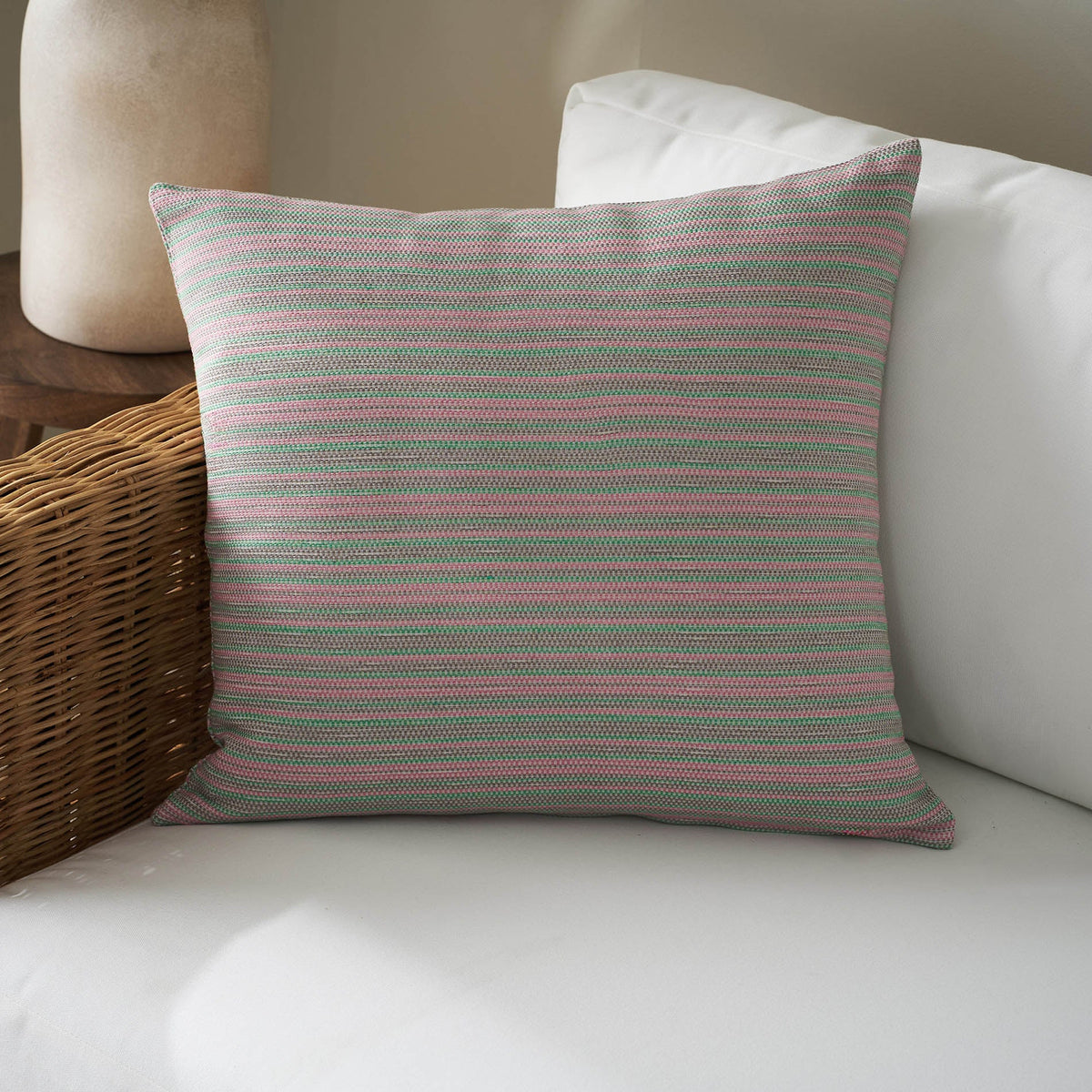 Pillowcase 50x50cm Nymeria Pink Stripe 574/17