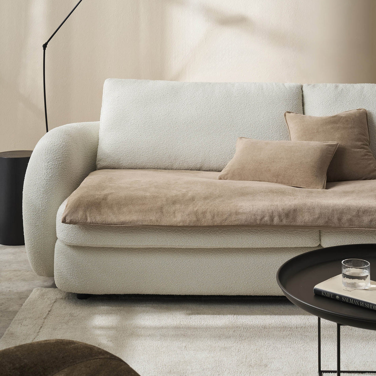Sofa Topper 80x200cm Nadinia Canvas Beige 137