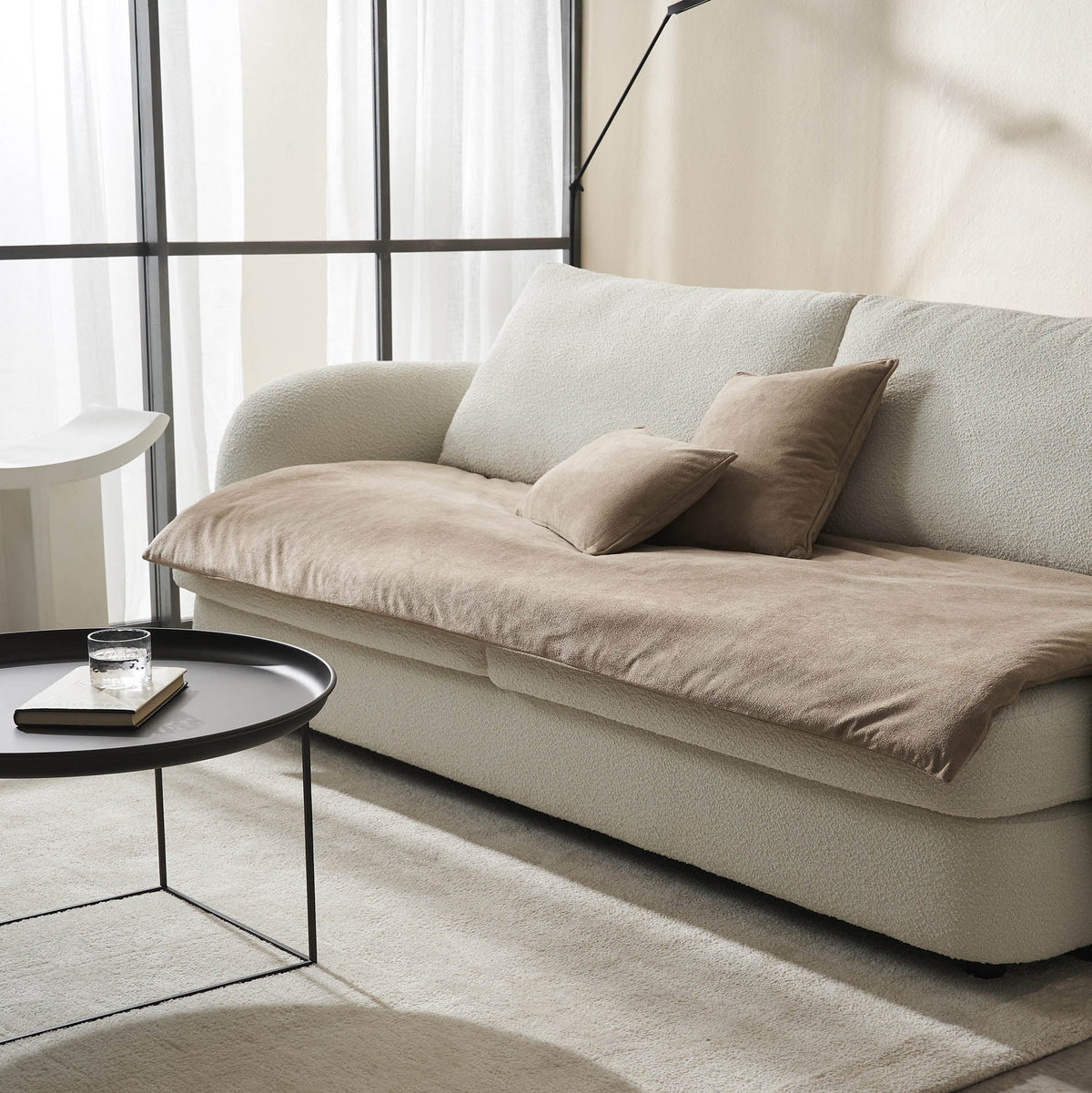 Sofa Topper 80x200cm Nadinia Canvas Beige 137