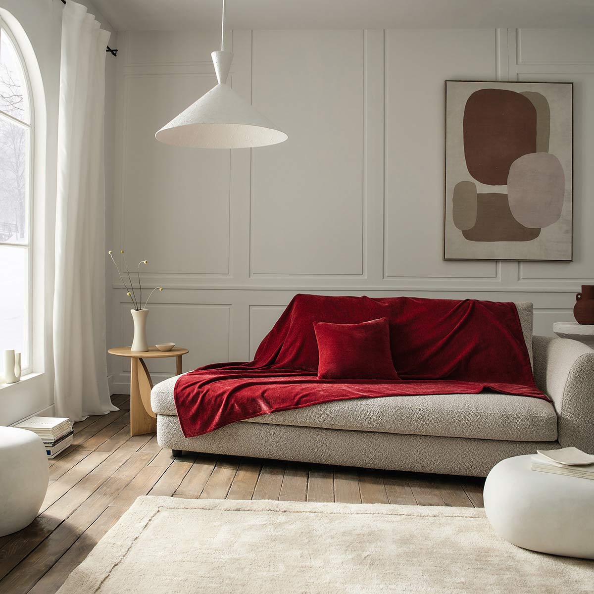Luna Red Velvet Throw 427/02