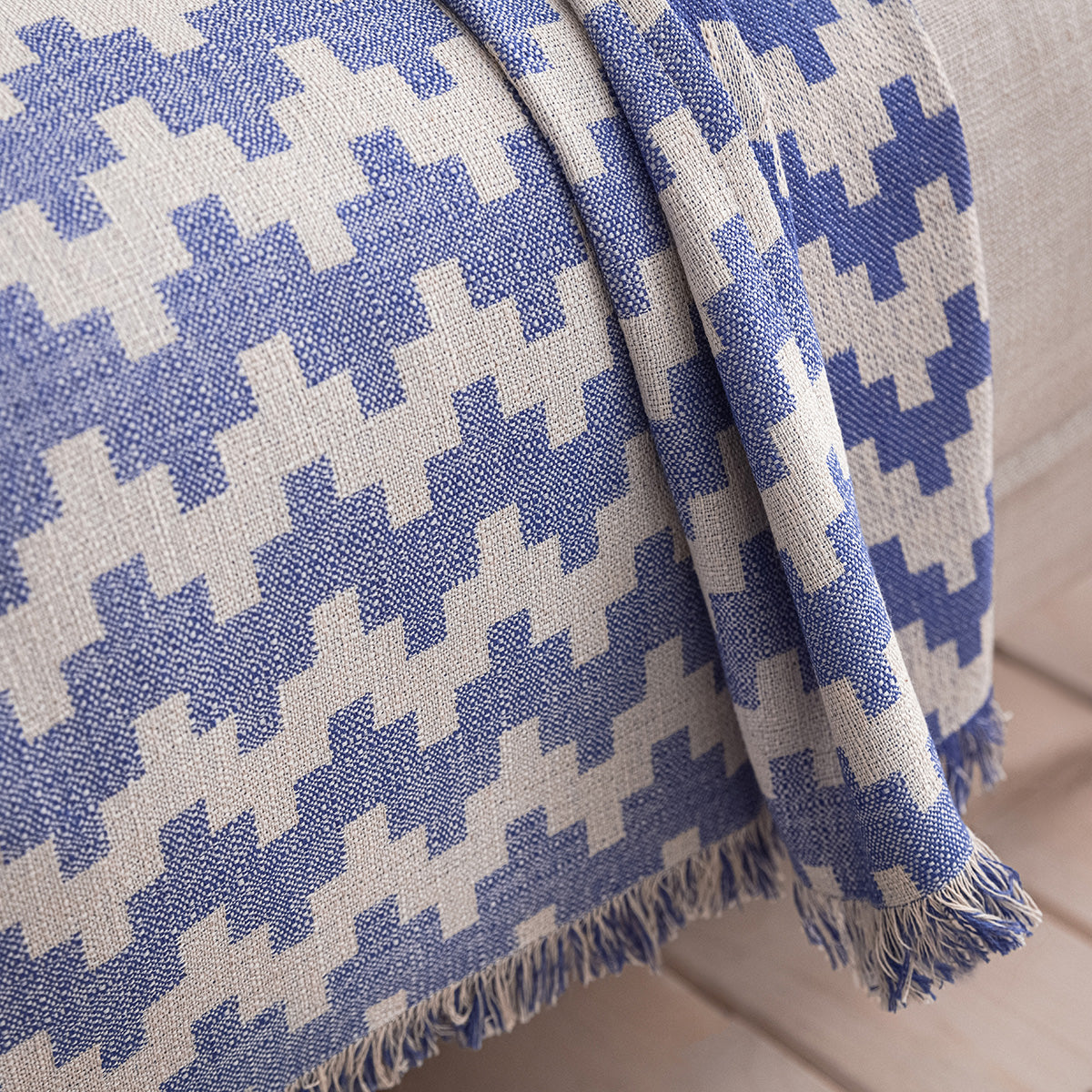Three-seater Throw 180X310cm Summer waves Marine Blue 466/ 09
