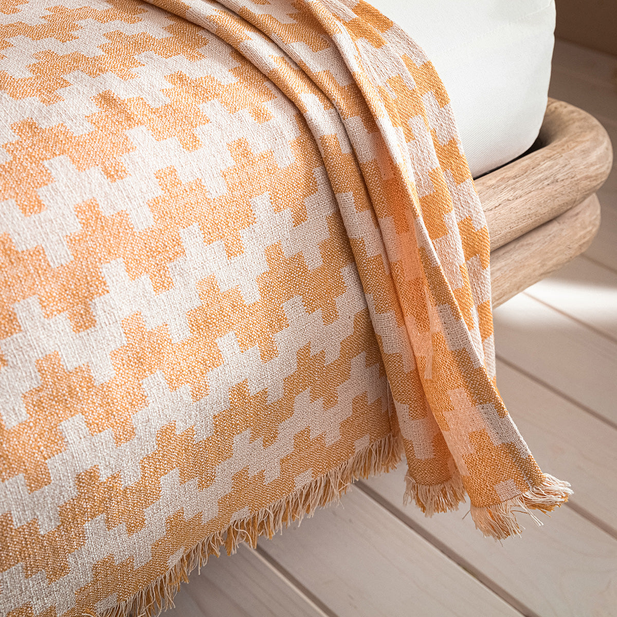 Three-seater Throw 180X310cm Summer waves Honey Brown 466/ 12