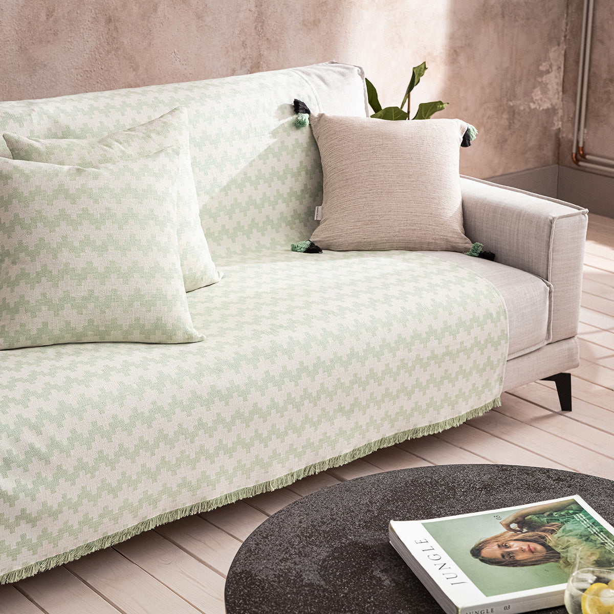 Three-seater Throw 180X310cm Summer waves Sea Glass 466/ 38