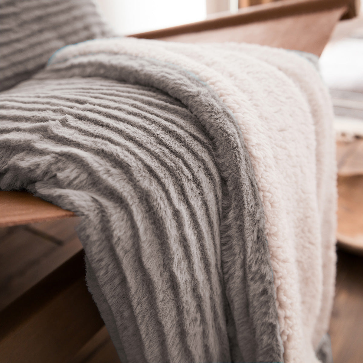 Fur Blanket 130x170cm Softy Ash Grey 478/ 15