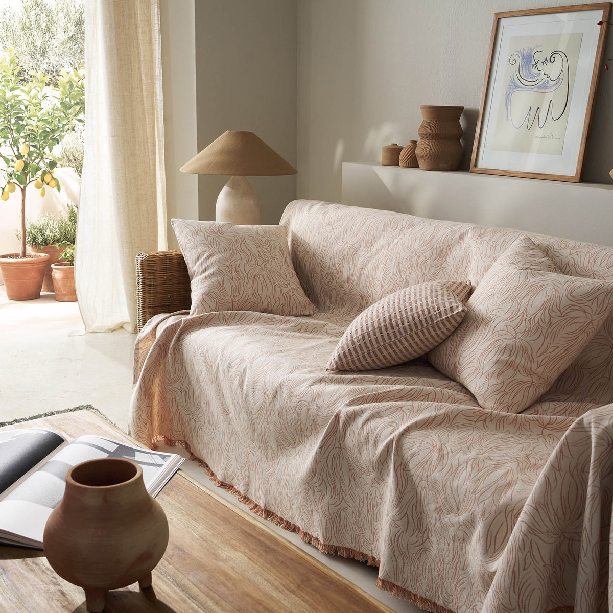 sofa throw Delia Dusted Clay 563/03