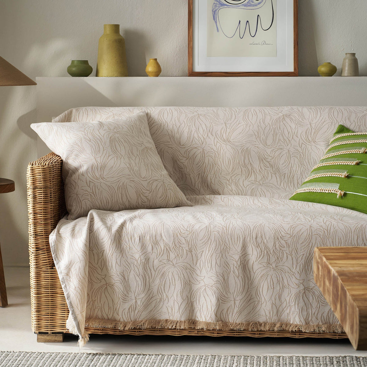 sofa throw Delia Natural Ecru 563/05