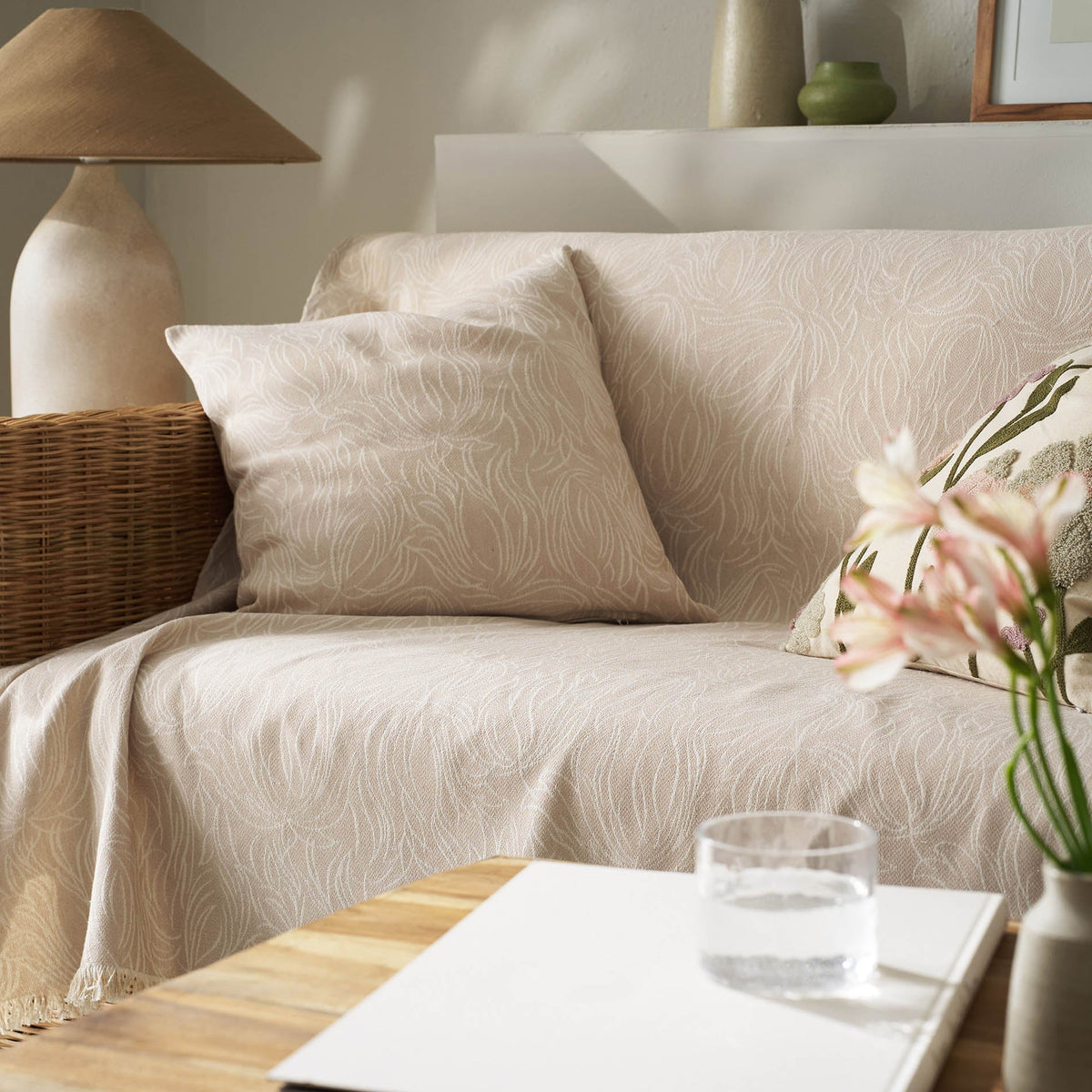 sofa throw Delia Sesame Beige 563/06