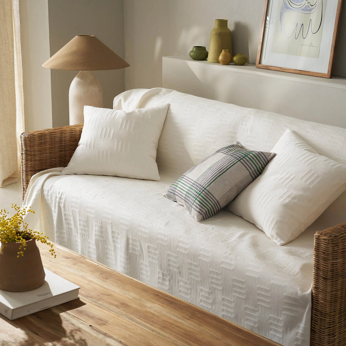 sofa throw Calyra Ivory 654/05