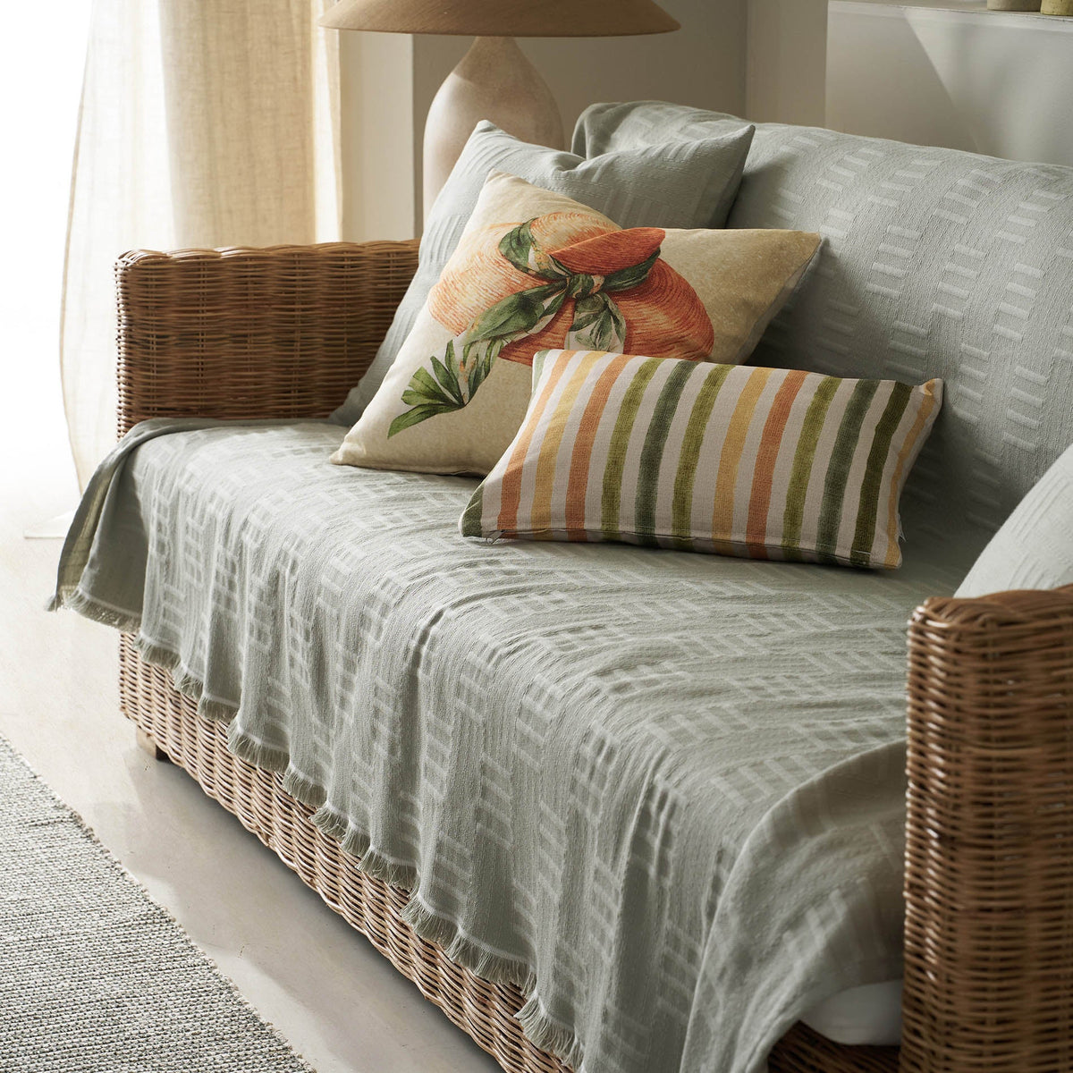 sofa throw Calyra Smoke Green 654/07