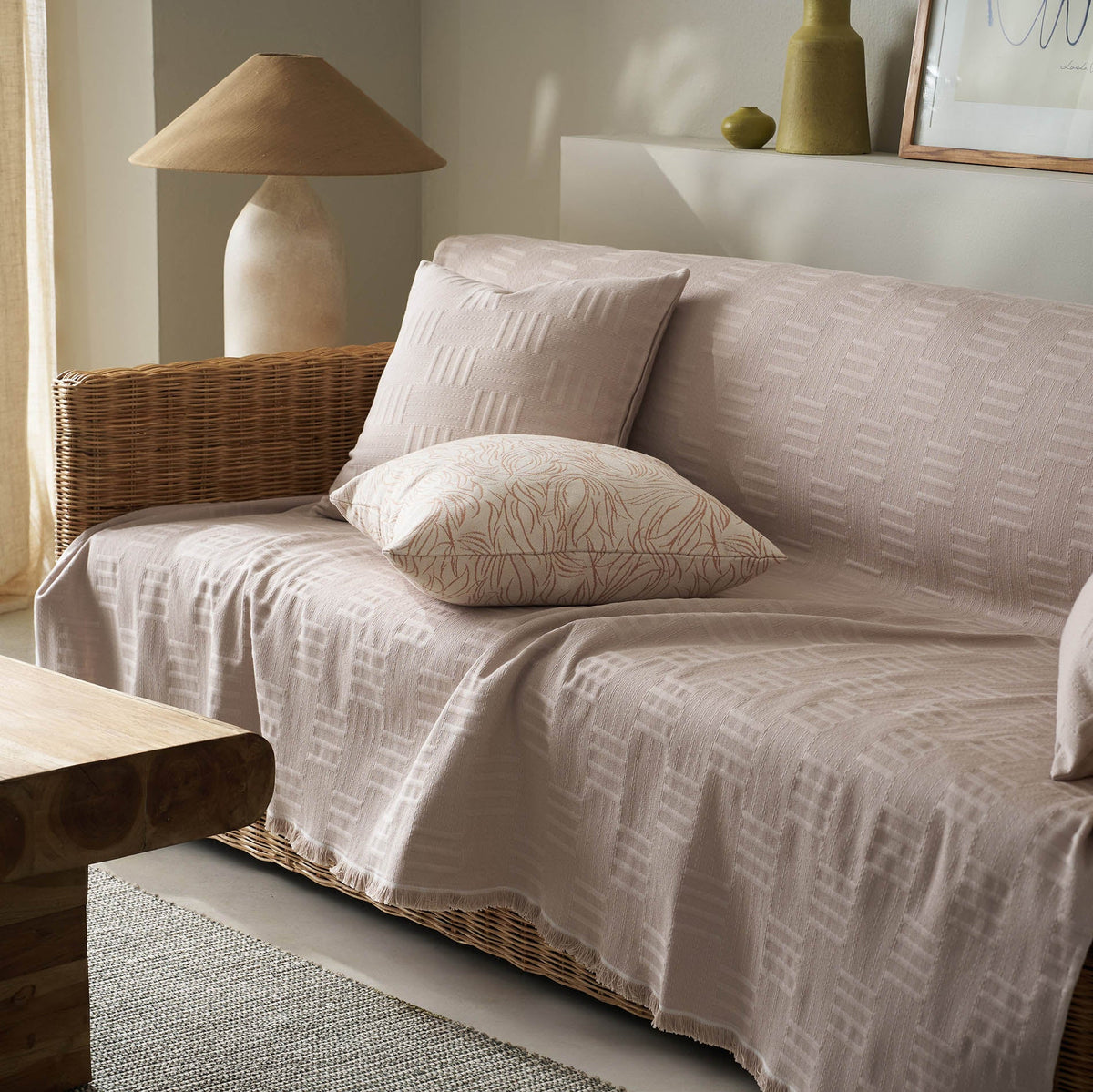 sofa throw Calyra Warm Beige 654/21