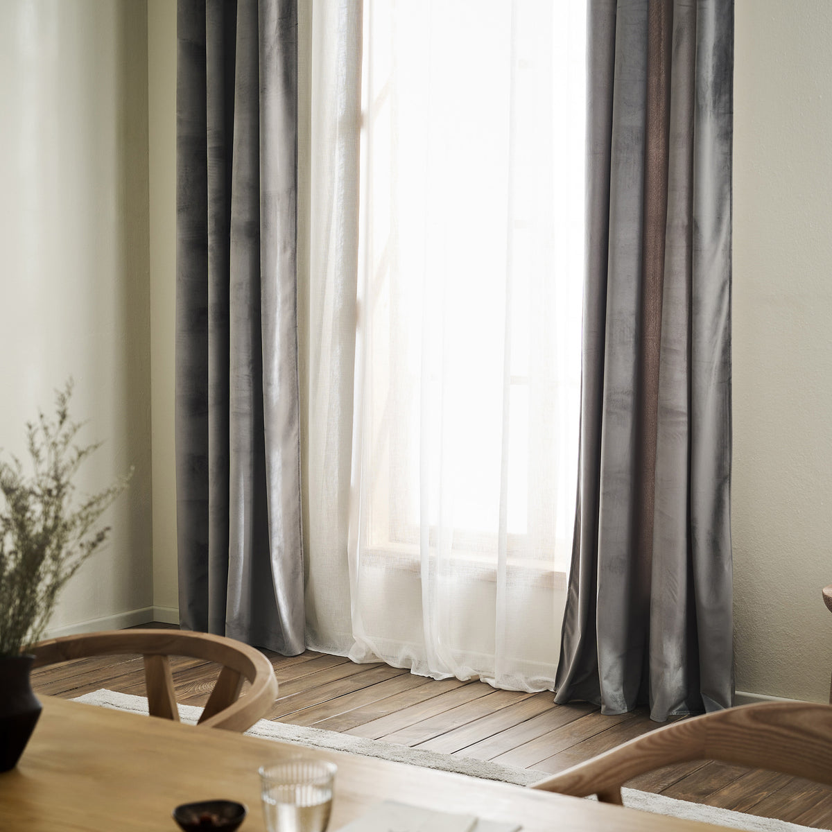 Κουρτίνα με τρουκς 140x280cm Winter Shadow Grey AW23 711/48