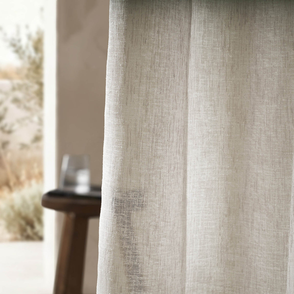 Combe Cloud Grey 502 Curtain with Studs