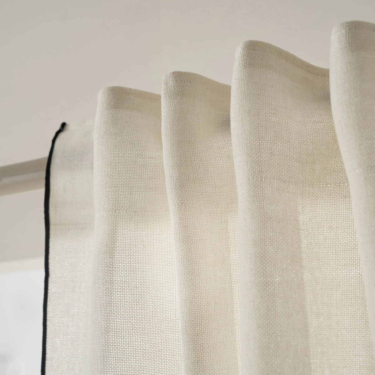 Κουρτίνα με σιρίτι 140x280cm Nedda Black 614