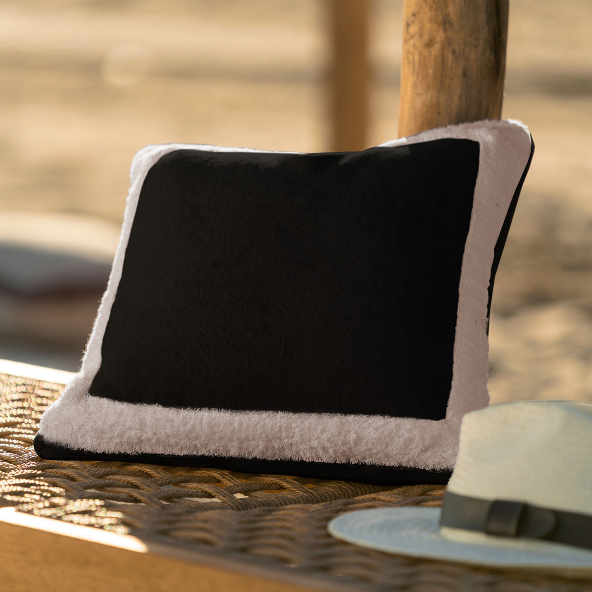 Μαξιλαροθήκη 43x43cm Black Coal/Sand 519/14