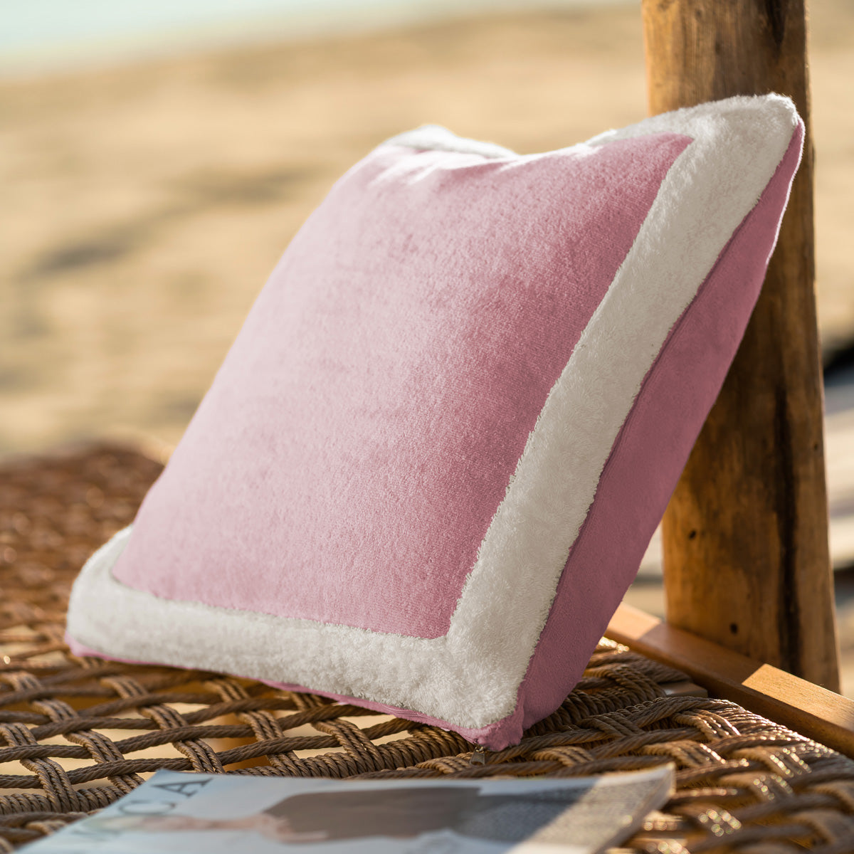 Μαξιλαροθήκη 43x43cm Gum Pink/Vanilla 519/23