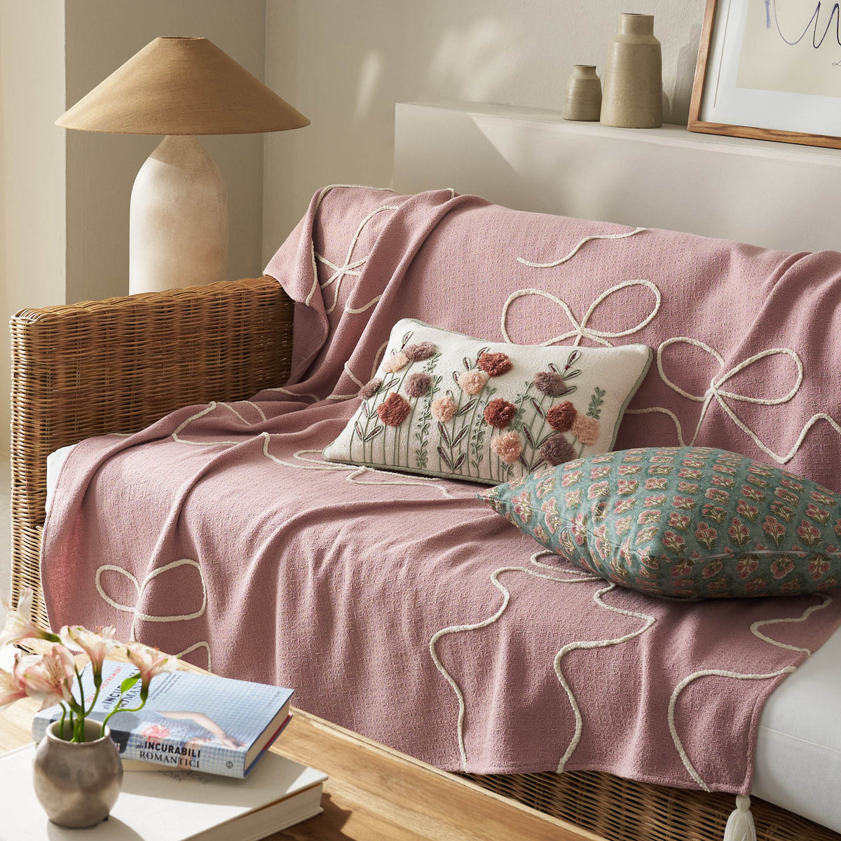 Ριχτάρι διακόσμησης 140x180cm Elowen Magnolia Rose 505