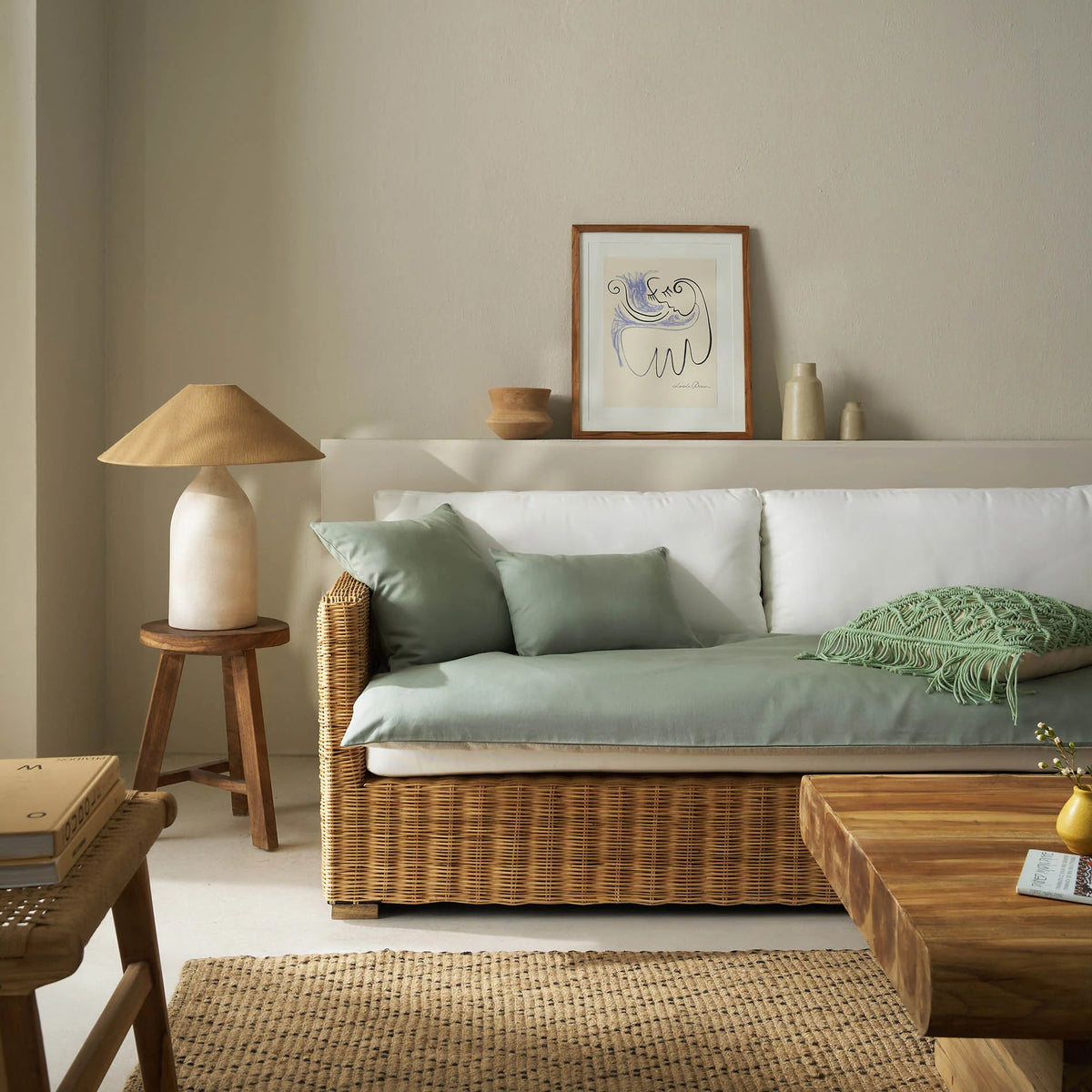Θήκη Sofa Topper 80x200cm Emory Smoke Green 714